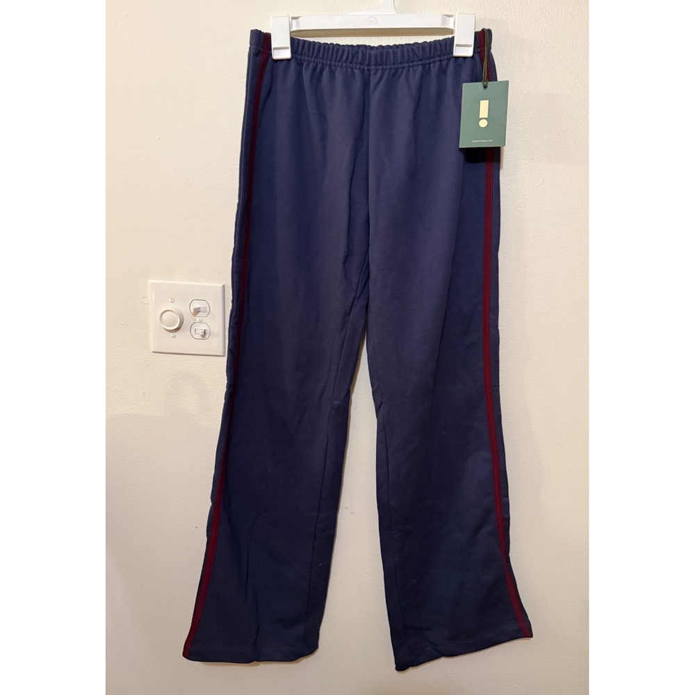 Daily Drills Low Rise Sport Sweatpants Navy & Bodega Stripe Size XS/S NWT